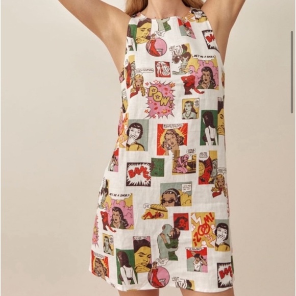 Reformation Dresses & Skirts - Reformation Jessi Linen comic print dress